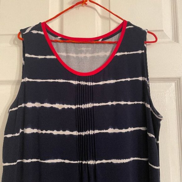 LANDS END EASY FIT TANK DRESS - RED WHITE & BLUE - XL - EUC - Picture 2 of 7